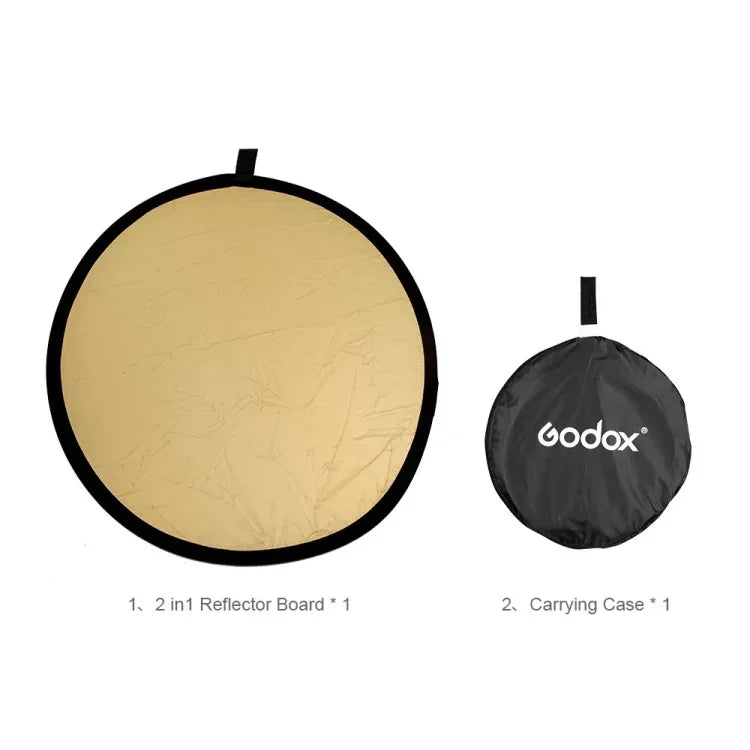Réflecteur rond pliable Godox FT01 80 cm 2 en 1 or/argent, 80 cm