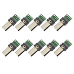 Lot de 10 connecteurs micro USB 15 broches pour circuit imprimé, adaptateur pour câble de données d'appareil photo Sony