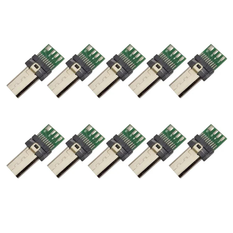 Lot de 10 connecteurs micro USB 15 broches pour circuit imprimé, adaptateur pour câble de données d'appareil photo Sony