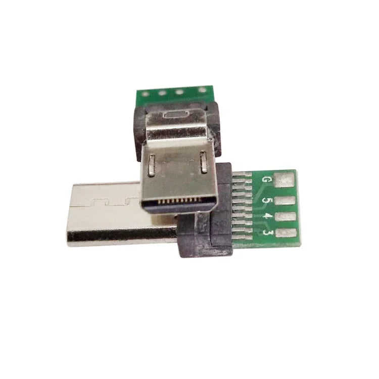 Lot de 10 connecteurs micro USB 15 broches pour circuit imprimé, adaptateur pour câble de données d'appareil photo Sony