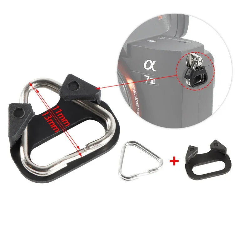 Lot de 10 anneaux triangulaires fendus pour bandoulière d'appareil photo BEXIN ZH-Q, ZH-Q