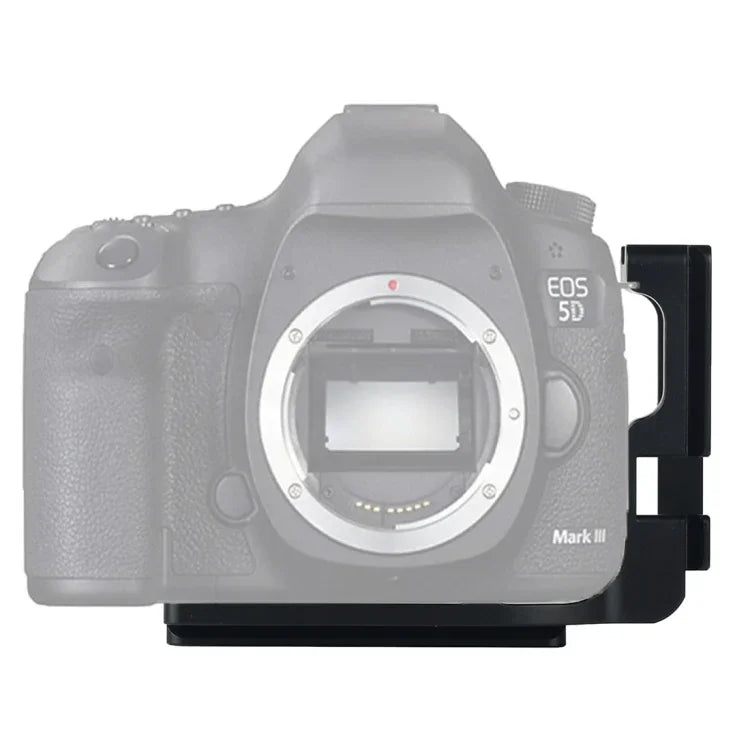 Support de base en L à dégagement rapide pour prise de vue verticale, compatible avec Canon 5D Mark III.