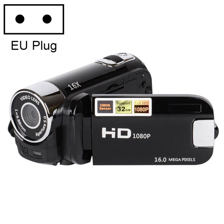 Caméra DV de voyage domestique HD zoom numérique 16X 16 millions de pixels, prise EU, prise EU