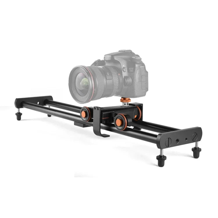 Rail de guidage coulissant en alliage d'aluminium YELANGU L4X-BE YLG1817A de 60 cm + chariot de travelling à 3 roues avec poulie vidéo pour appareils photo reflex/caméras vidéo, rail de guidage L4X-BE de 60 cm + chariot de travelling
