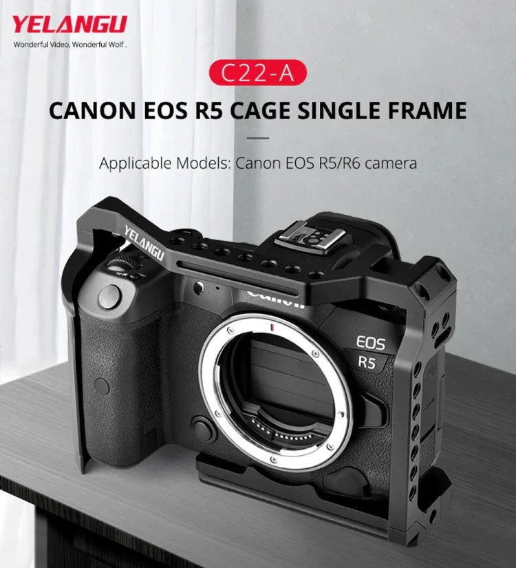 Stabilisateur de cage pour caméra vidéo YELANGU C22-A YLG0334B-A pour Canon EOS R5/R6/R, YLG0334B-A