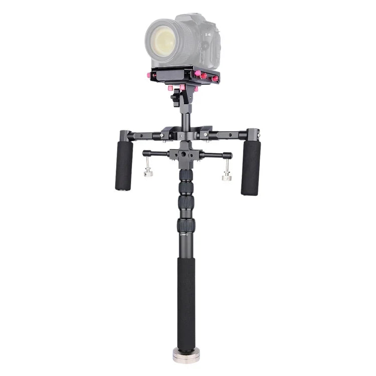 YELANGU S300 - Système multifonctionnel 4 en 1 comprenant un support d'épaule double, un monopode et un stabilisateur pour appareils photo/reflex, hauteur réglable de 63 cm à 170 cm.
