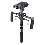 YELANGU S300 - Système multifonctionnel 4 en 1 comprenant un support d'épaule double, un monopode et un stabilisateur pour appareils photo/reflex, hauteur réglable de 63 cm à 170 cm.