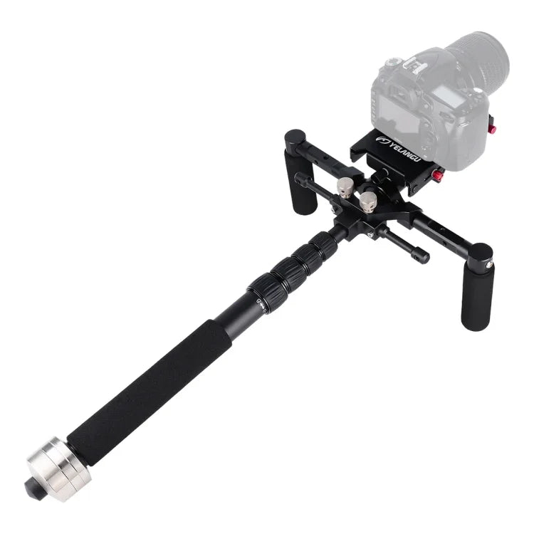 YELANGU S300 - Système multifonctionnel 4 en 1 comprenant un support d'épaule double, un monopode et un stabilisateur pour appareils photo/reflex, hauteur réglable de 63 cm à 170 cm.