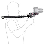 YELANGU S300 - Système multifonctionnel 4 en 1 comprenant un support d'épaule double, un monopode et un stabilisateur pour appareils photo/reflex, hauteur réglable de 63 cm à 170 cm.