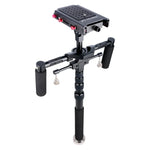 YELANGU S300 - Système multifonctionnel 4 en 1 comprenant un support d'épaule double, un monopode et un stabilisateur pour appareils photo/reflex, hauteur réglable de 63 cm à 170 cm.