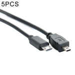 Lot de 5 câbles de données téléphoniques OTG micro USB vers mini USB 8 broches de 30 cm pour Nikon.