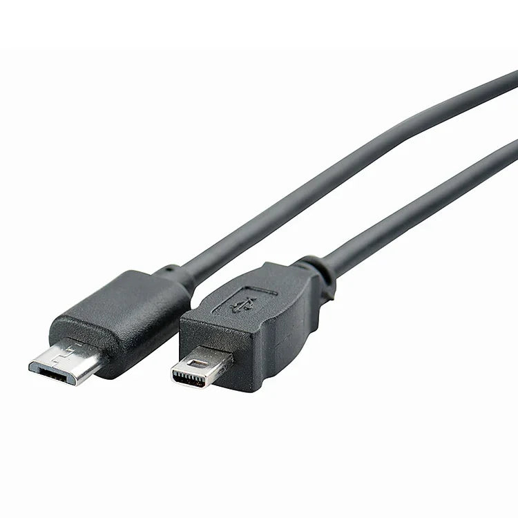 Lot de 5 câbles de données téléphoniques OTG micro USB vers mini USB 8 broches de 30 cm pour Nikon.