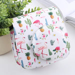 Étui en cuir PU avec bandoulière, motif cactus et flamant rose, pour appareil photo FUJIFILM instax mini 9 / mini 8+ / mini 8.