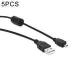 Lot de 5 câbles de données et de chargement USB 2.0 mini 8 broches de 1,5 m pour Nikon D5100/D610.