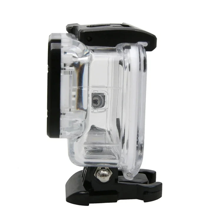 Boîtier de protection étanche à 45 m pour GoPro HERO6/5 avec écran tactile, fixation basique à boucle et vis, sans avoir à retirer l'objectif.