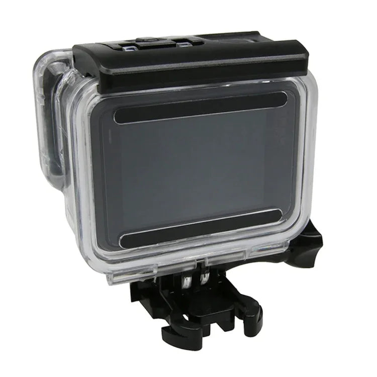 Boîtier de protection étanche à 45 m pour GoPro HERO6/5 avec écran tactile, fixation basique à boucle et vis, sans avoir à retirer l'objectif.