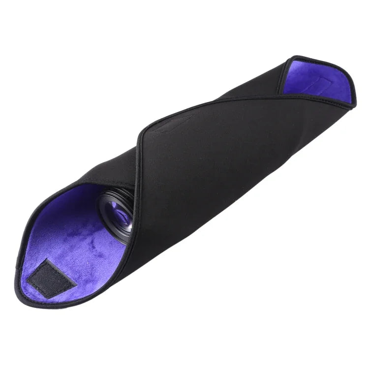 Sacoche pliable en tissu épais doublée de velours pour appareil photo reflex numérique, dimensions : 55 x 55 cm.