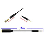 Câble adaptateur audio 3,5 mm 4 pôles femelle vers 3 pôles mâle (5 pièces, 13 cm)