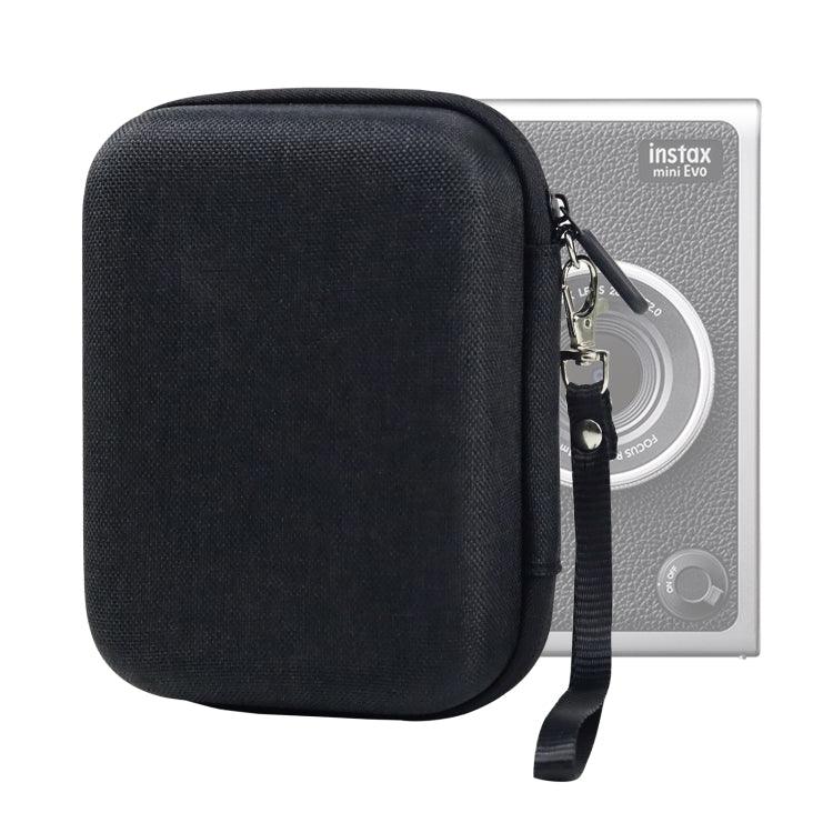 Étui rigide de rangement pour FUJIFILM Instax mini EVO, motif tissu noir, motif tissu gris