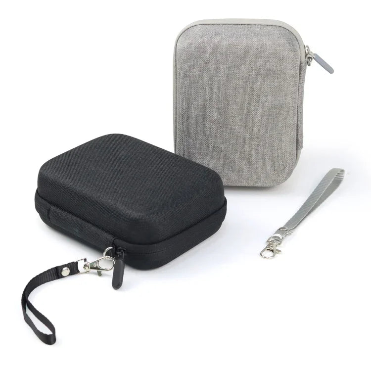 Étui rigide de rangement pour FUJIFILM Instax mini EVO, motif tissu noir, motif tissu gris