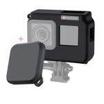 Étui de protection en silicone antichoc avec cache-objectif pour Insta360 One R 4K avec cadre, étui 4K + cache-objectif