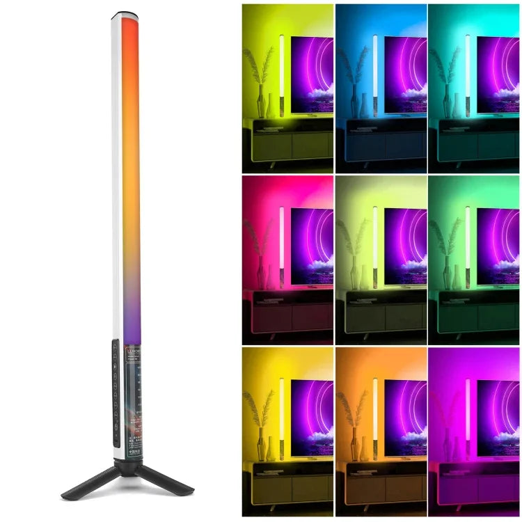 Bâton lumineux LED portable LUXCeO Mood1 50 cm RGB à ambiance colorée et rythmique, pour photos et vidéos, sans trépied, 50 cm