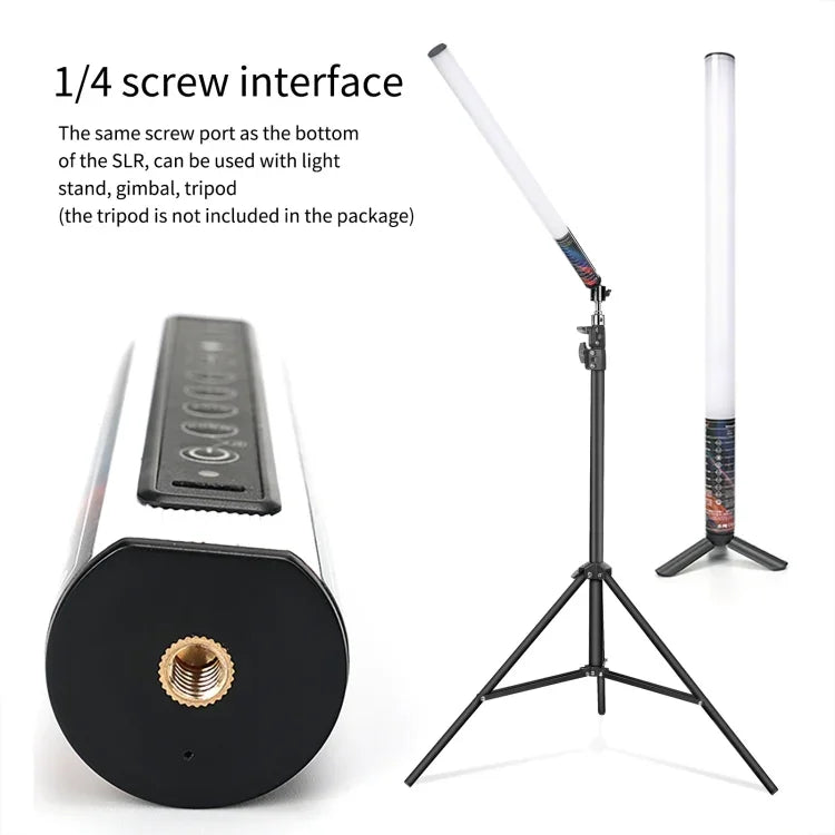 Bâton lumineux LED portable LUXCeO Mood1 50 cm RGB à ambiance colorée et rythmique, pour photos et vidéos, sans trépied, 50 cm