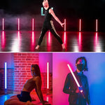Bâton lumineux LED portable LUXCeO Mood1 50 cm RGB à ambiance colorée et rythmique, pour photos et vidéos, sans trépied, 50 cm