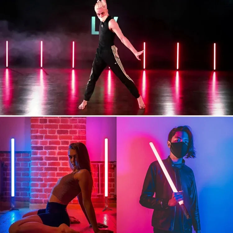 Bâton lumineux LED portable LUXCeO Mood1 50 cm RGB à ambiance colorée et rythmique, pour photos et vidéos, sans trépied, 50 cm