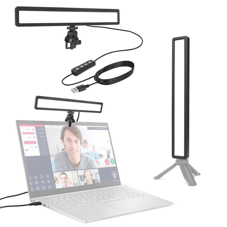Lampe LED USB LUXCeO WS66 pour visioconférences en direct, 2500K-9000K, bicolore, pour ordinateur portable et conférences, WS66