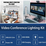 Lampe LED USB LUXCeO WS66 pour visioconférences en direct, 2500K-9000K, bicolore, pour ordinateur portable et conférences, WS66