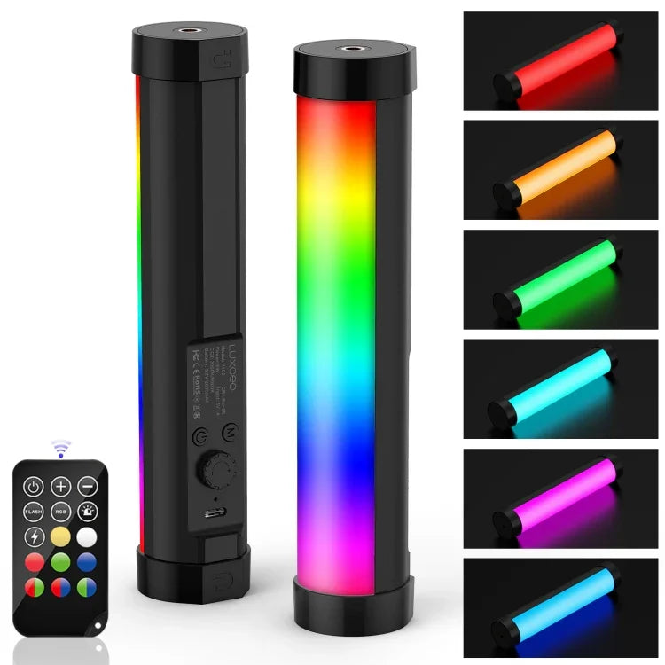 LUXCeO P100 Bâton lumineux RGB pour photos et vidéos, lampe d'appoint portable avec télécommande, P100