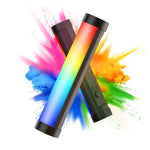 LUXCeO P100 Bâton lumineux RGB pour photos et vidéos, éclairage d'appoint portatif avec télécommande et boîte à lumière à grille, P100 + boîte à lumière à grille