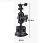 Support à ventouse unique avec adaptateur pour trépied, cordon en acier et boucle de sécurité, ventouse unique