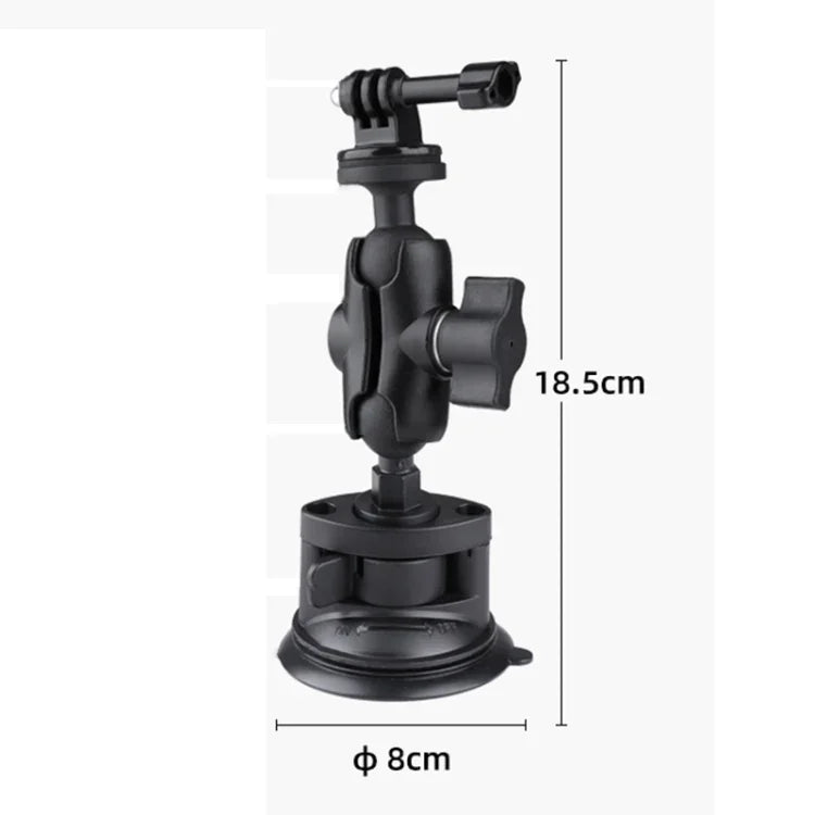 Support à ventouse unique avec adaptateur pour trépied, cordon en acier et boucle de sécurité, ventouse unique