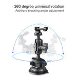 Support à ventouse unique avec adaptateur pour trépied, cordon en acier et boucle de sécurité, ventouse unique