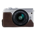 Base d'étui demi-boîtier en cuir PU avec filetage 1/4 pouce pour Canon EOS M100