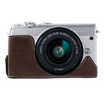 Base d'étui demi-boîtier en cuir PU avec filetage 1/4 pouce pour Canon EOS M100