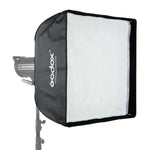 Boîte à lumière rectangulaire Godox 60 x 60 cm, diffuseur à monture Bowens pour flash cobra.