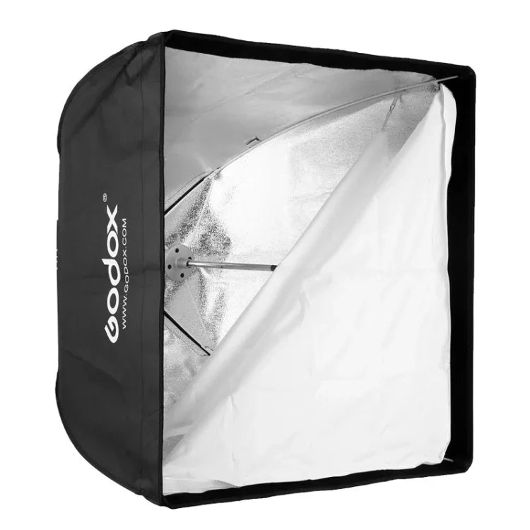 Boîte à lumière rectangulaire Godox 60 x 60 cm, diffuseur à monture Bowens pour flash cobra.