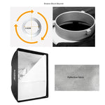Boîte à lumière rectangulaire Godox 60 x 60 cm, diffuseur à monture Bowens pour flash cobra.