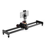 Rail de travelling YELANGU L60E 60 cm + dolly vidéo 3 roues L4 avec pince pour téléphone et rotule, L60E+L4X+PC03+T1