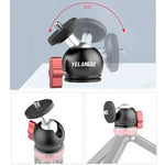 Rail de travelling YELANGU L60E 60 cm + dolly vidéo 3 roues L4 avec pince pour téléphone et rotule, L60E+L4X+PC03+T1