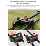 Rail de travelling YELANGU L60E 60 cm + dolly vidéo 3 roues L4 avec pince pour téléphone et rotule, L60E+L4X+PC03+T1