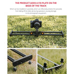 Rail de travelling YELANGU L60E 60 cm + dolly vidéo 3 roues L4 avec pince pour téléphone et rotule, L60E+L4X+PC03+T1