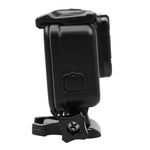 Boîtier 2 en 1 pour GoPro HERO5 : coque arrière tactile + boîtier étanche 45 m (installation sans démontage de l’objectif), avec fixation à boucle et vis de serrage.