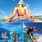 Boîtier 2 en 1 pour GoPro HERO5 : coque arrière tactile + boîtier étanche 45 m (installation sans démontage de l’objectif), avec fixation à boucle et vis de serrage.