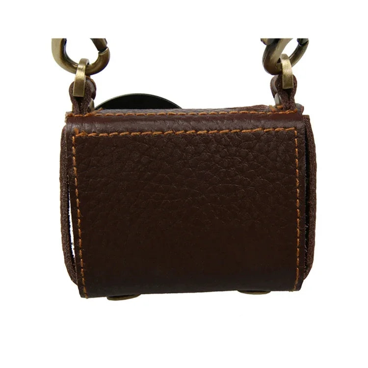 Pour Étui de protection en cuir véritable à texture Litchi pour GoPro HERO4 avec dragonne, texture Litchi (marron)