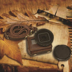 Pour Étui de protection en cuir véritable à texture Litchi pour GoPro HERO4 avec dragonne, texture Litchi (marron)