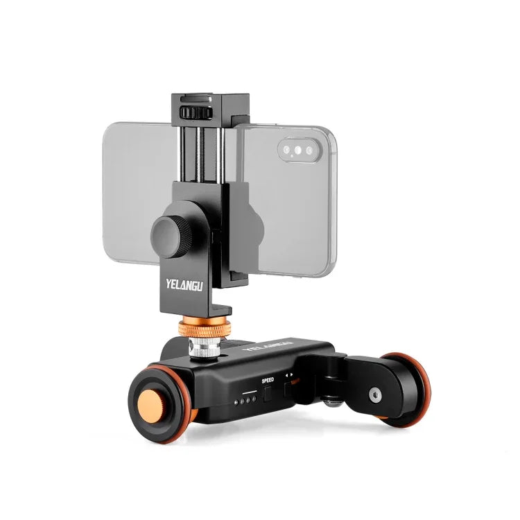 Dolly à roulettes YELANGU L4X + pince pour téléphone PC03 avec télécommande, charge maximale : 3 kg, Dolly L4X + pince pour téléphone PC03